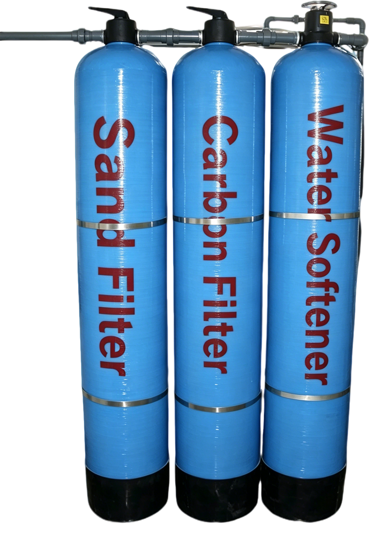 250 tanks (1065 Φ250×1650) – complete set of quartz sand/activated carbon/softening tanks